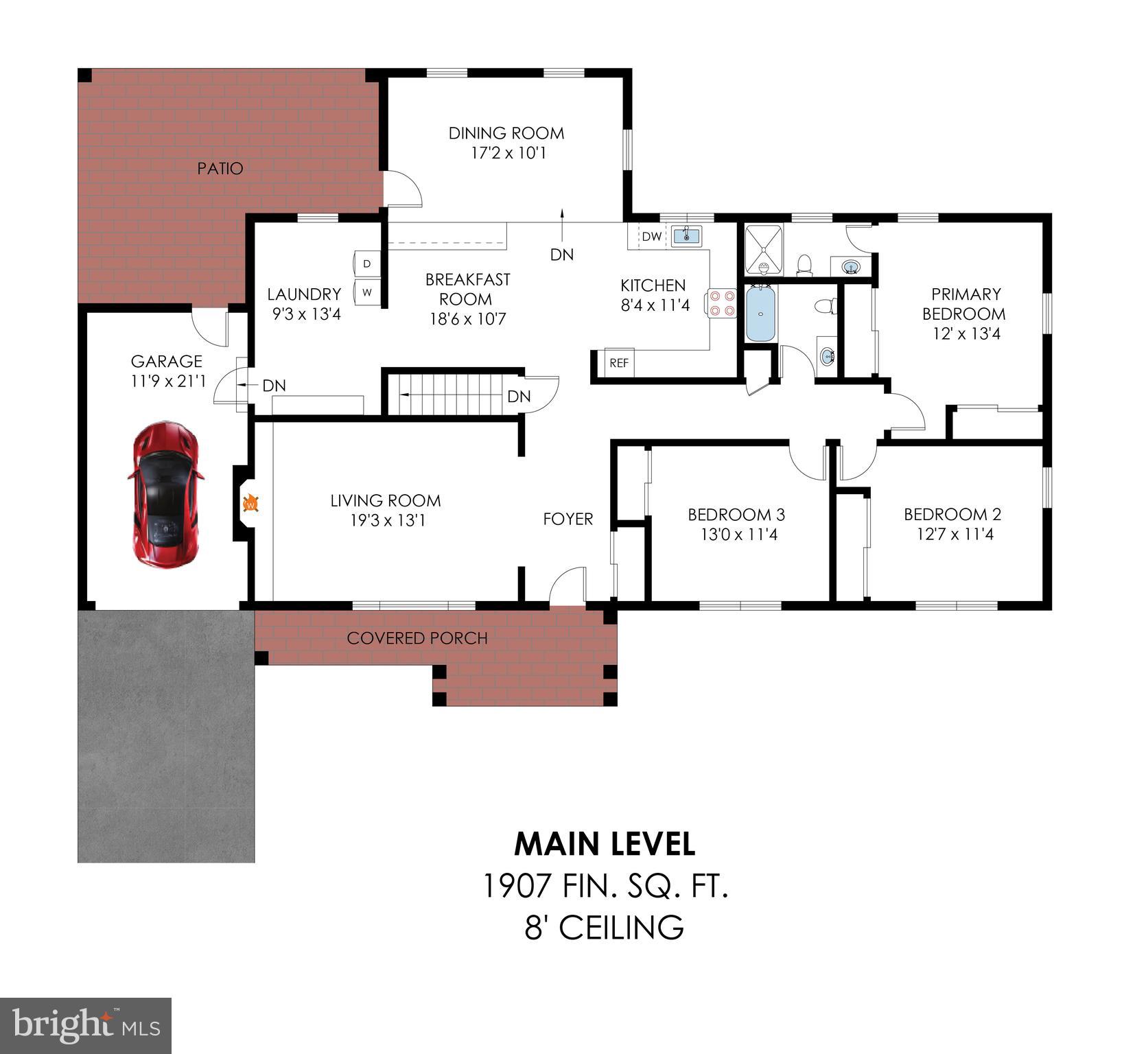 9353 Meetze Road Midland, VA 22728 - Photo 35 of 36 Main Level Floorplan
