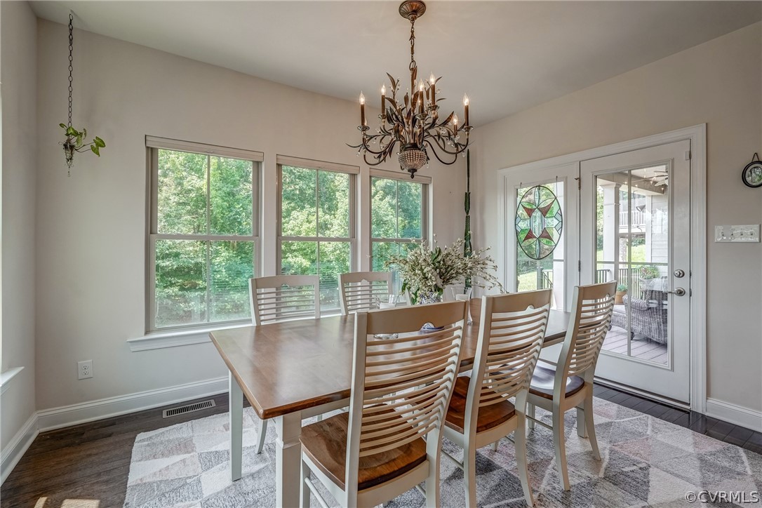 13119 Rodington Court Midlothian, VA 23113 - Photo 22 of 49 a view of a dining room with furniture window and outside view