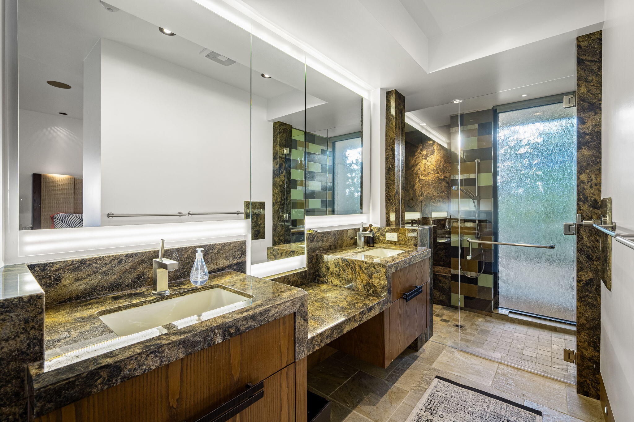 55 Granite Ridge Road Rancho Mirage, CA 92270 - Photo 16 of 34 a kitchen with granite countertop a sink stove and refrigerator