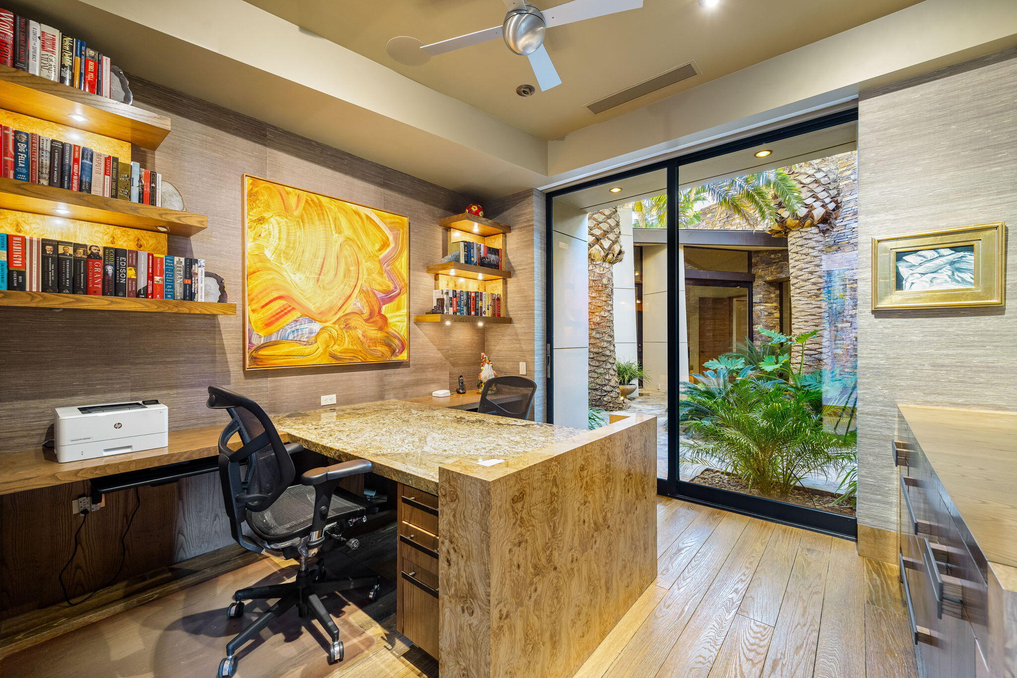 55 Granite Ridge Road Rancho Mirage, CA 92270 - Photo 17 of 34 a view of a workspace with furniture and a window