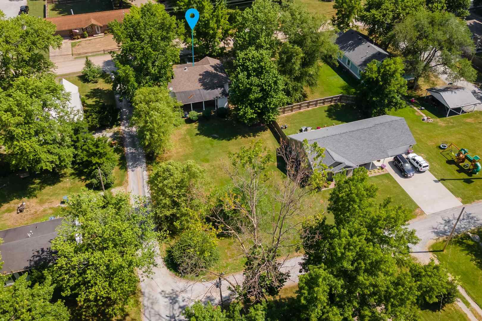 505 California Street Carterville, IL 62918 - Photo 12 of 23 an aerial view of a house with a yard