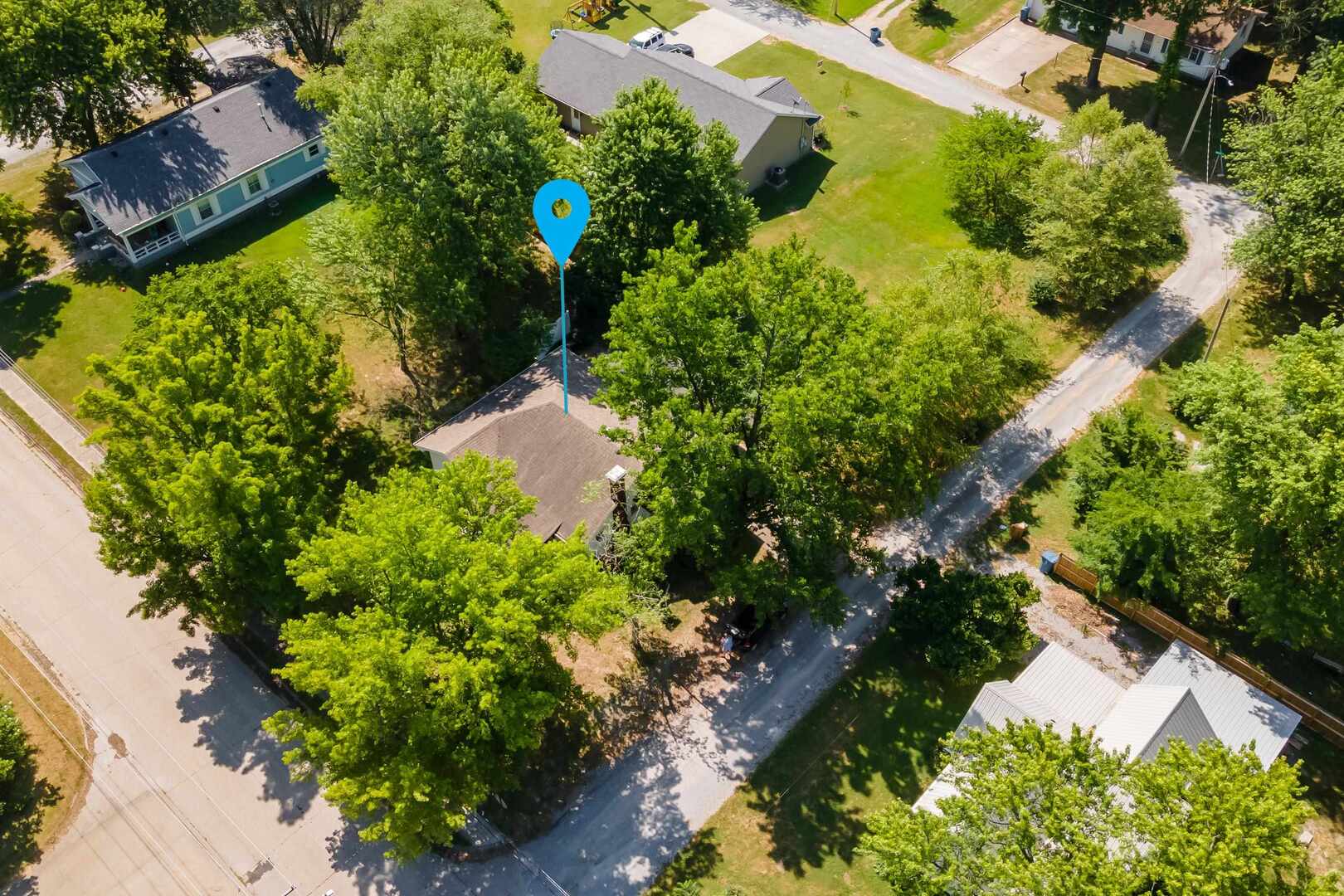 505 California Street Carterville, IL 62918 - Photo 9 of 23 an aerial view of a house with a yard