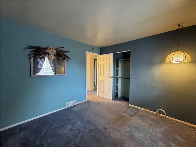 a view of a livingroom with a window