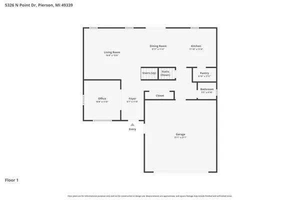 $450,000 | 5326 North Point Drive, Pierson, MI 49339