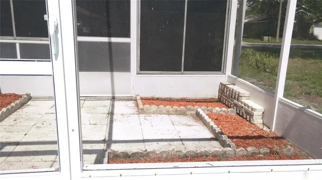 a view of a balcony door