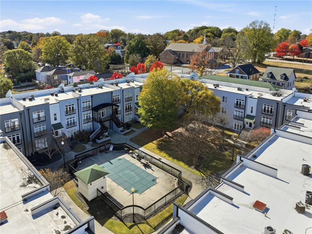502 Pryor Street Southwest, Unit 328 Atlanta, GA 30312 - Photo 33 of 46 an aerial view of a house with a garden