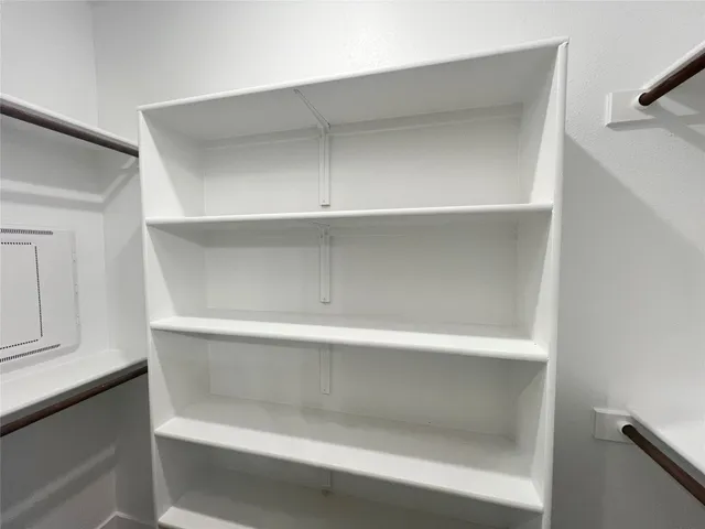 a close view of closet