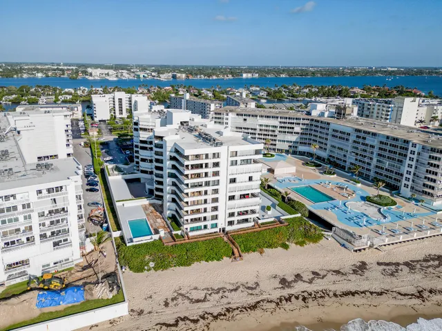 a view of city with ocean view