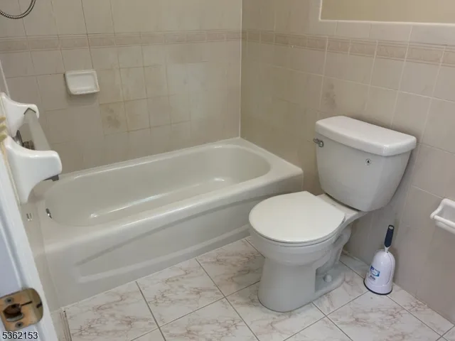 a bathroom with a toilet and a bathtub