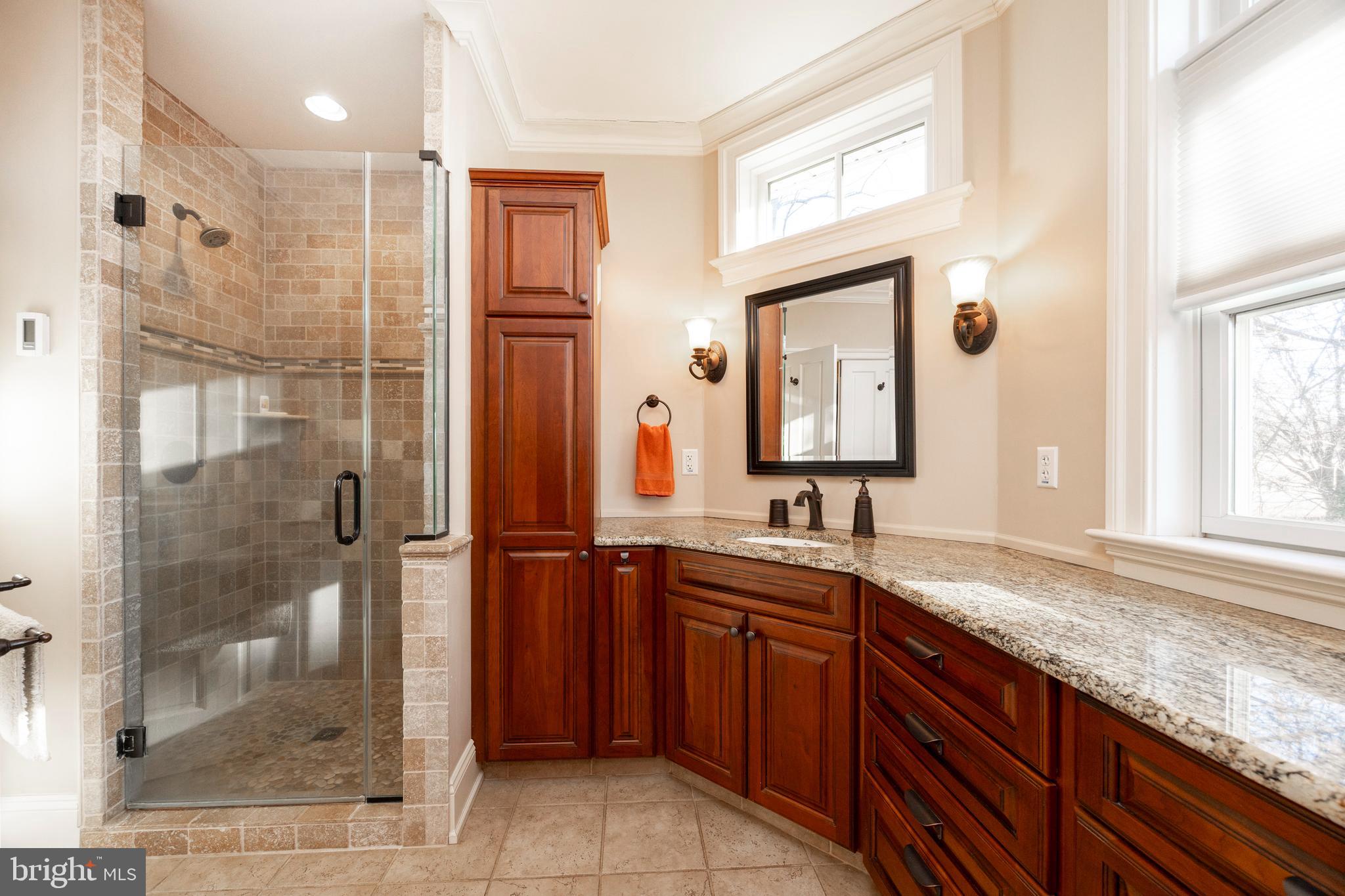 2135 Esten Road Quakertown, PA 18951 - Photo 18 of 47 a bathroom with a granite countertop sink mirror and double