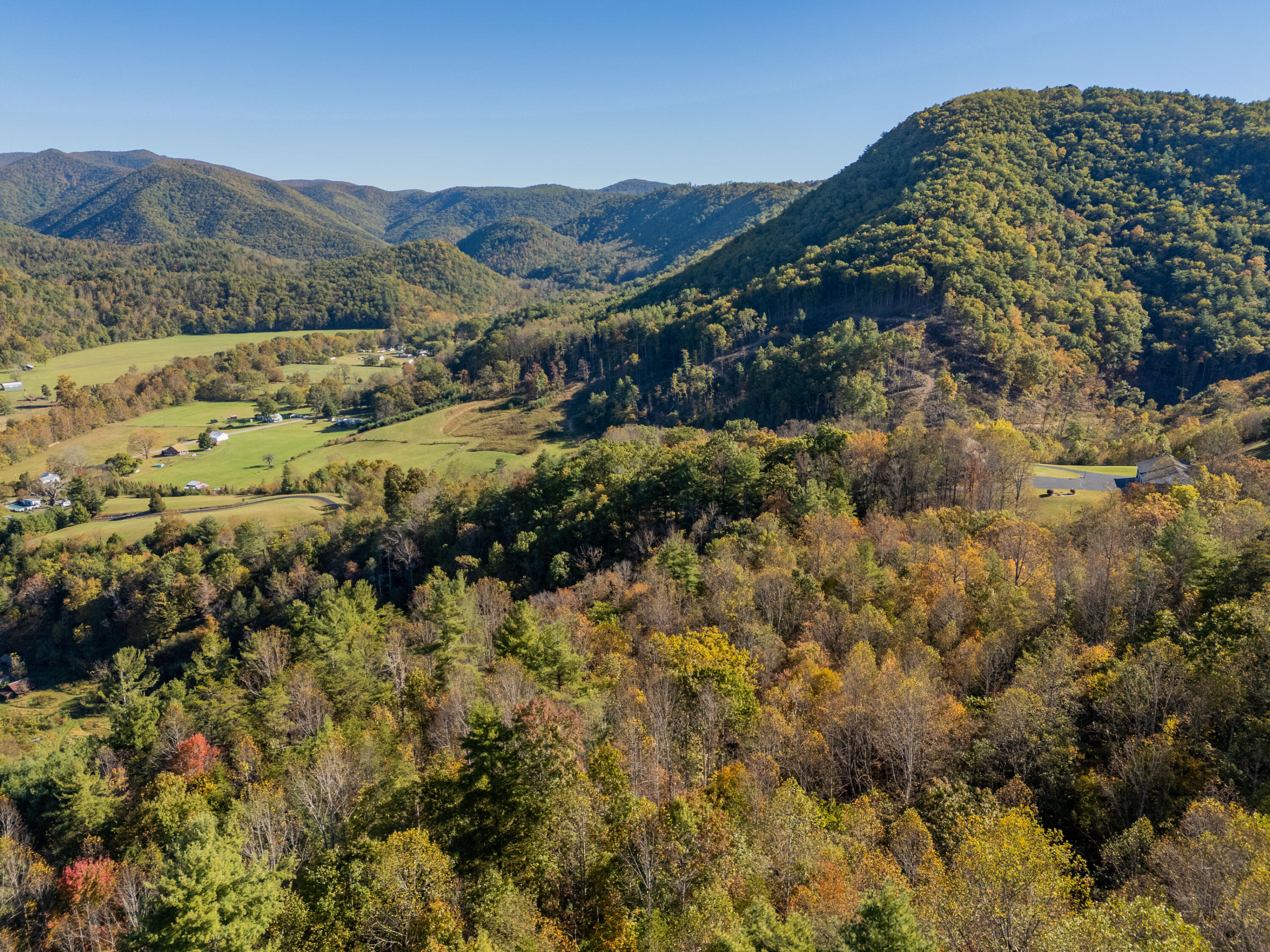 Tbd Lick Ridge Road Northeast Check, VA 24072 - Photo 34 of 71 a view of a lush green forest with mountains in the background