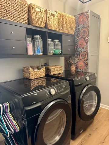 a close view of utility room