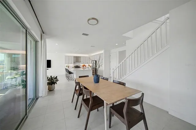 an empty room with a workbench