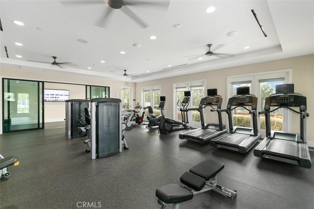 229 Carlow Irvine, CA 92618 - Photo 24 of 32 a view of a room with gym equipment