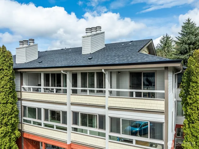 a front view of a building