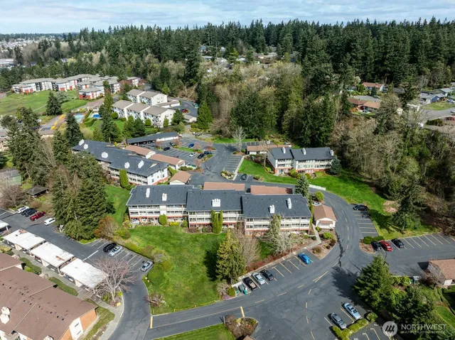 an aerial view of multiple house