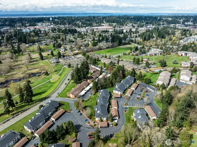 an aerial view of multiple house