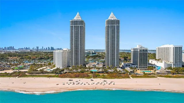 a view of a city with ocean