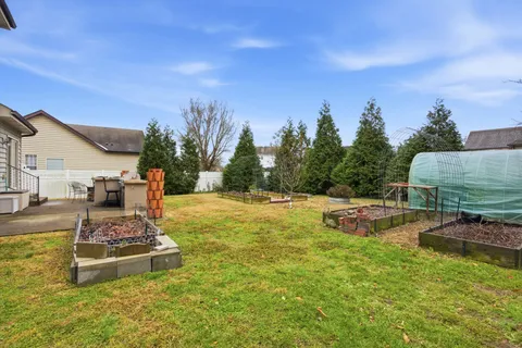 a backyard of a house