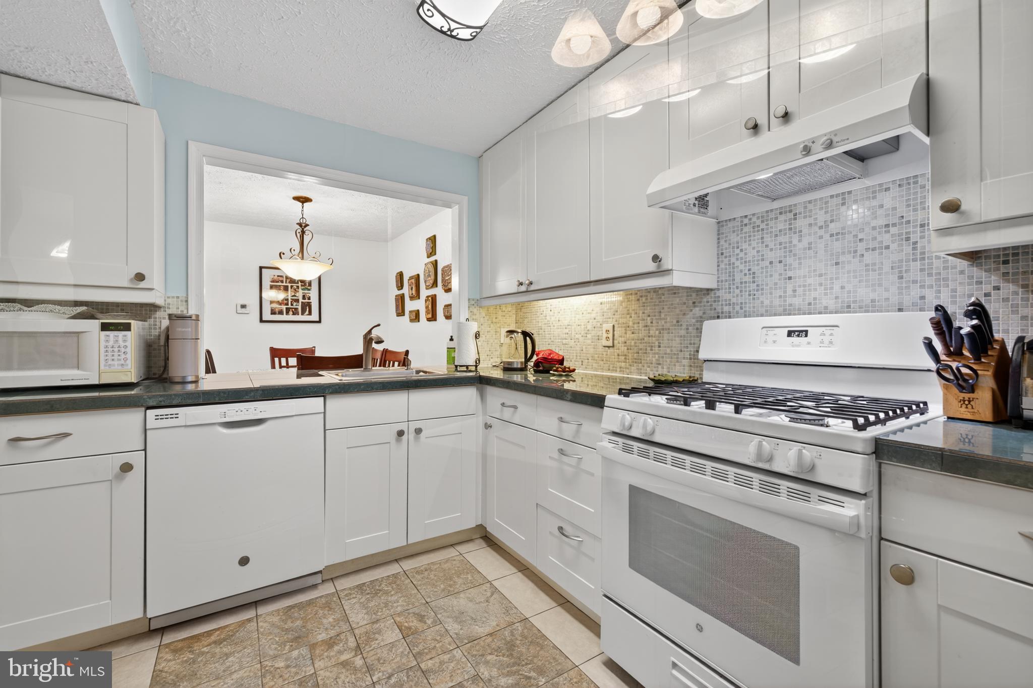 910 Windbrooke Drive, Unit 910 Gaithersburg, MD 20879 - Photo 6 of 20 Modern kitchen with sleek white cabinetry.