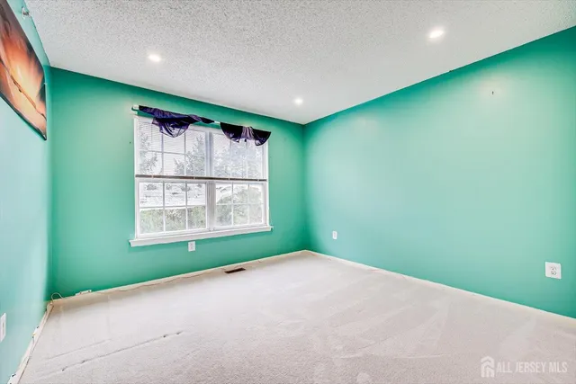 an empty room with closet