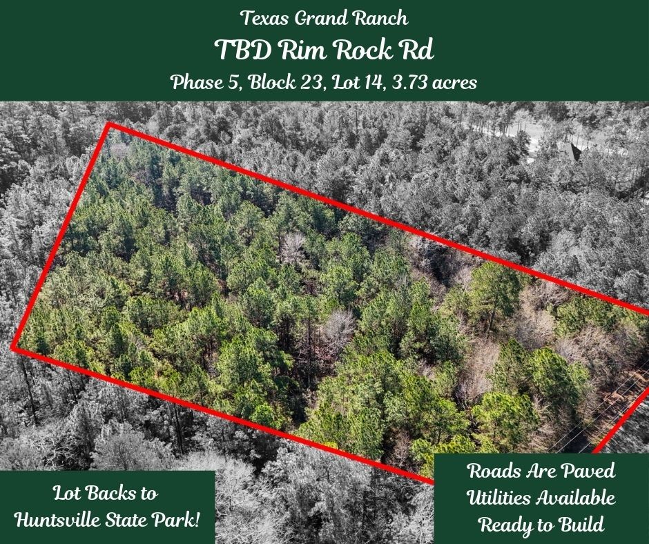 5-23-14 Rim Rock Road Huntsville, TX 77340 - Photo 2 of 45 Explore the potential of this expansive lot, offering ample space for your dream home and outdoor activities.