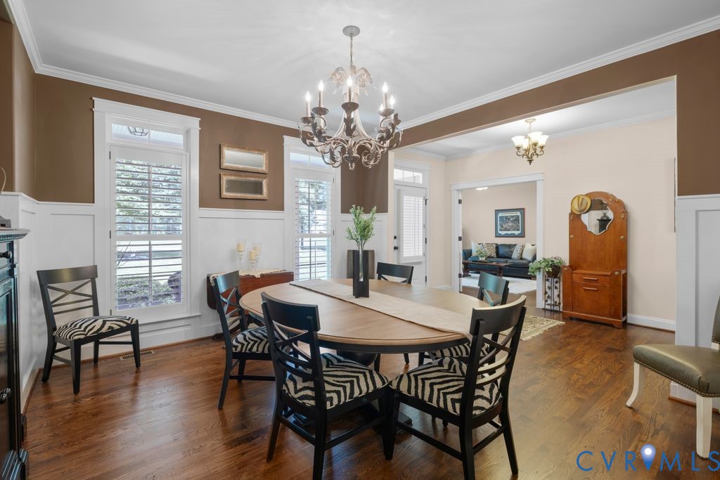 11518 Barrows Ridge Lane Chesterfield, VA 23838 - Photo 7 of 41 a view of a dining room with furniture window and wooden floor