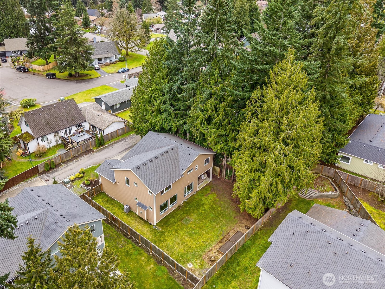 21707 2nd Avenue Southeast Bothell, WA 98021 - Photo 32 of 37 an aerial view of a house with a yard