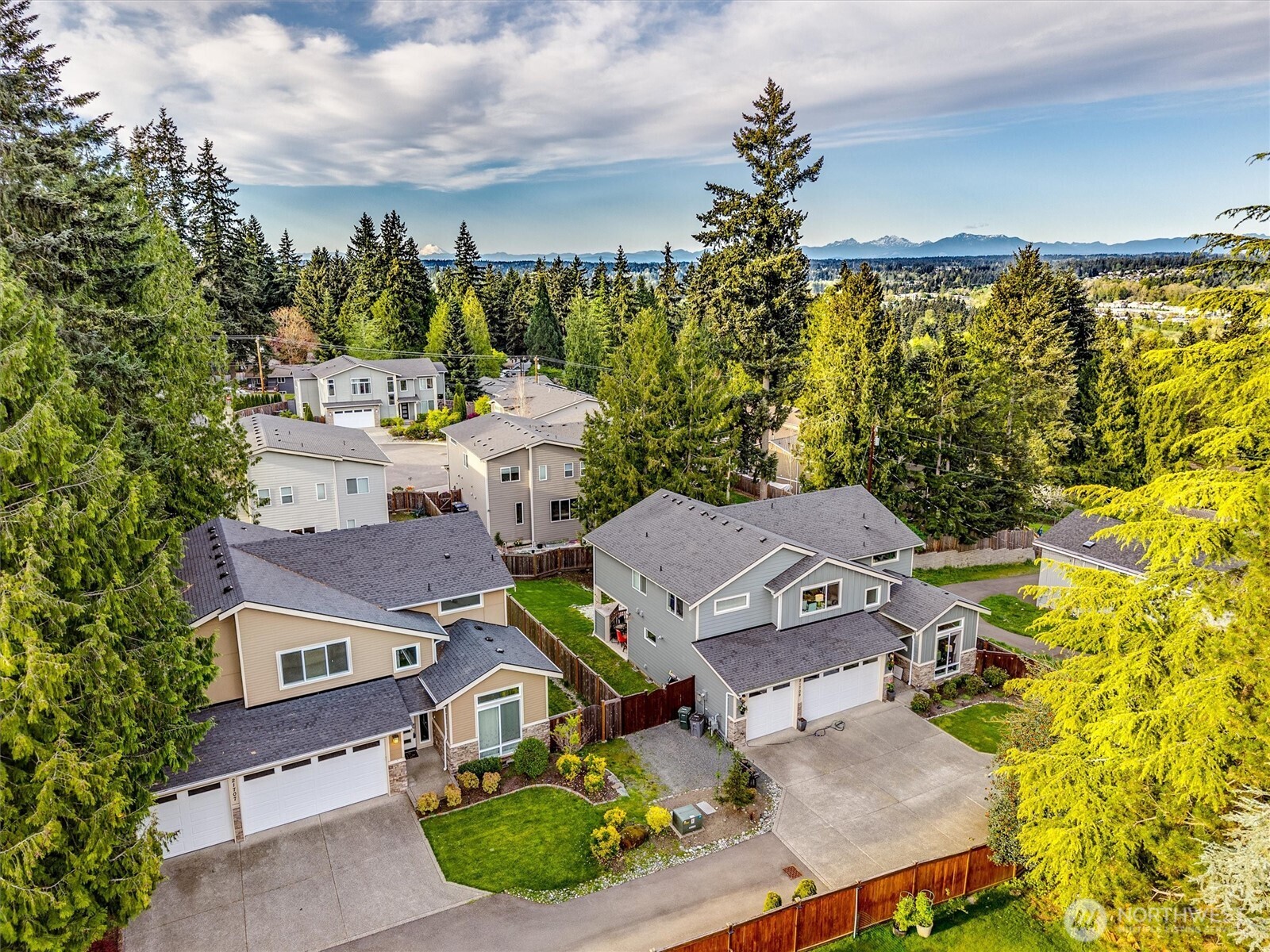 21707 2nd Avenue Southeast Bothell, WA 98021 - Photo 34 of 37 an aerial view of a house with a garden and lake view