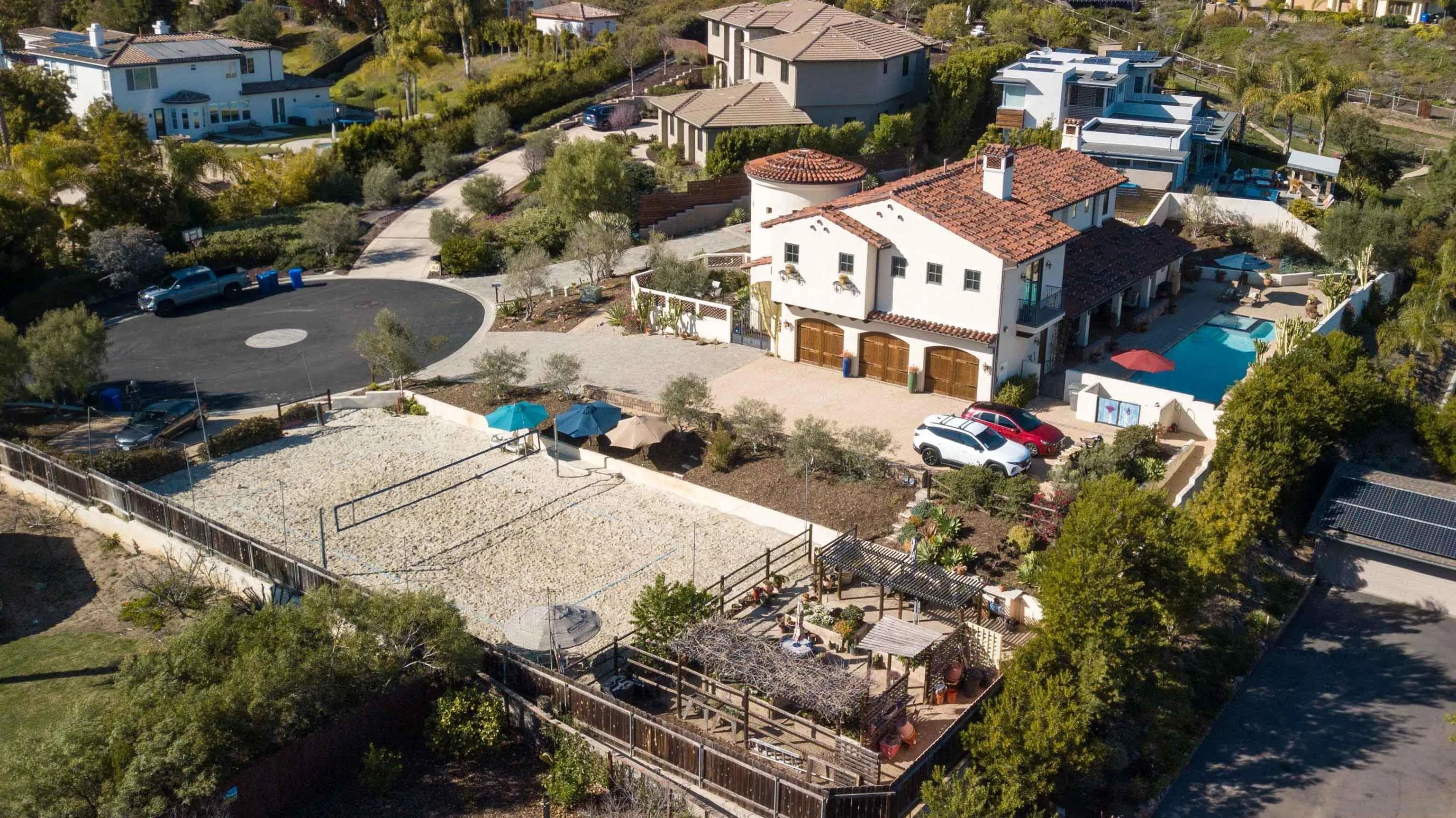 2624 Lone Jack Road Encinitas, CA 92024 - Photo 35 of 37 an aerial view of a house with a yard and lake view