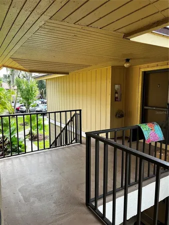 a view of a porch