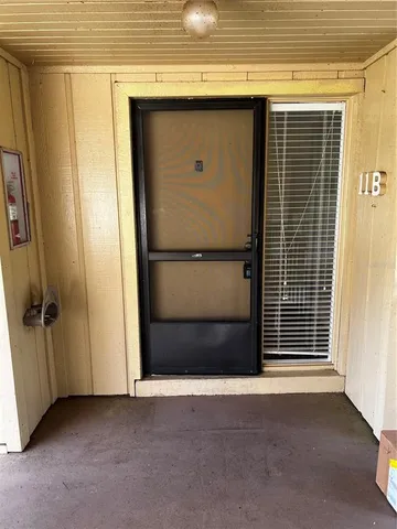 a view of front door of house