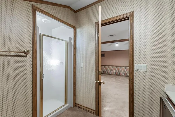 a view of a walk in closet