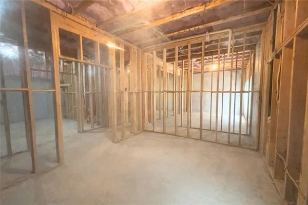 a view of a balcony with furniture