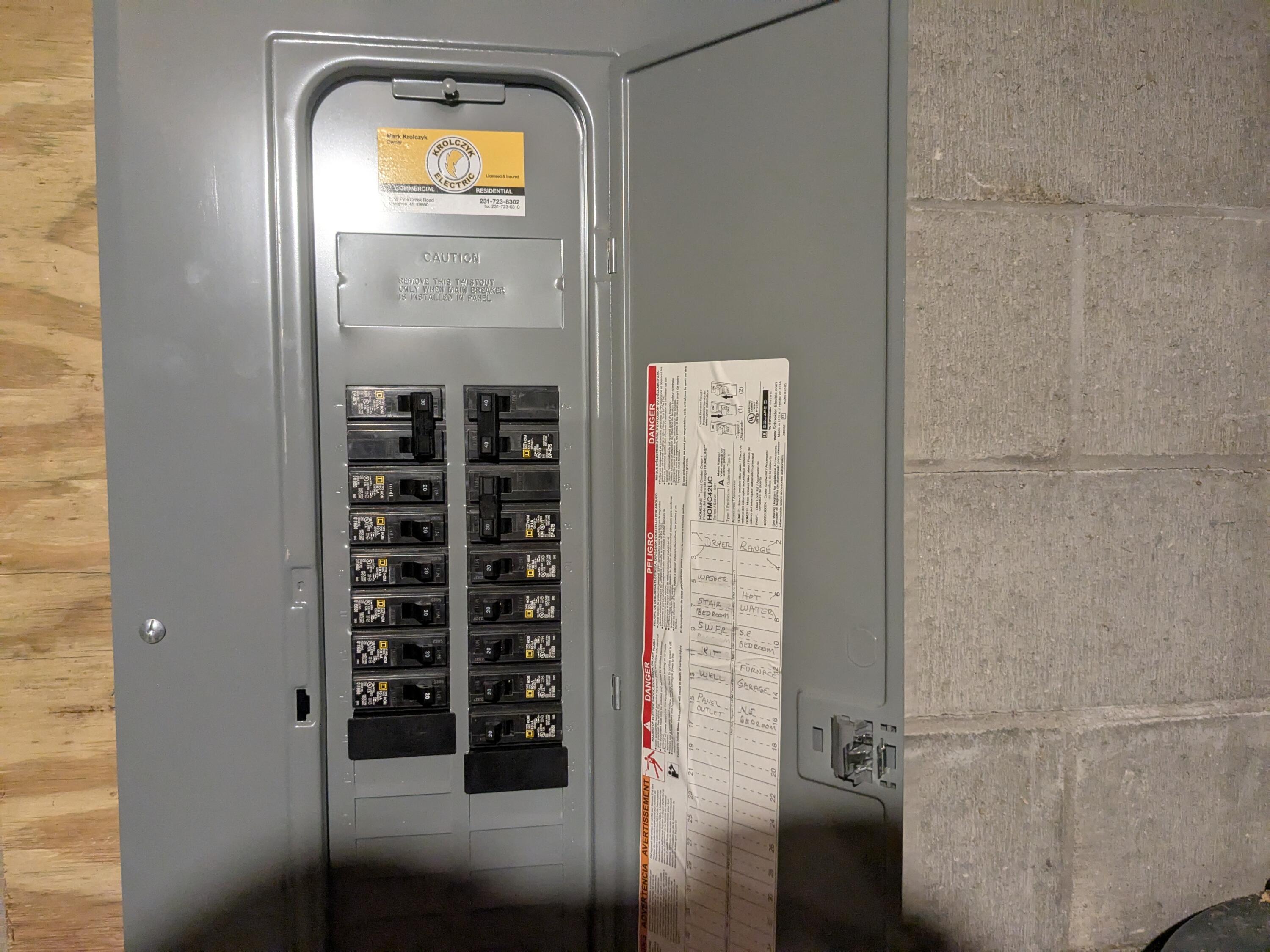 9048 Kaleva Street Kaleva, MI 49645 - Photo 15 of 15 Newer electrical panel