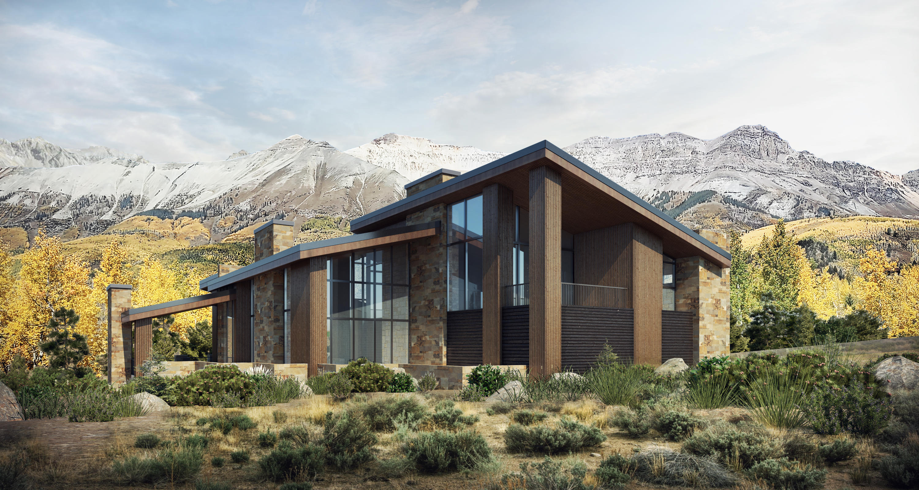 167 Adams Ranch Road Mountain Village, CO 81435 - Photo 1 of 17 a view of a house with wooden fence