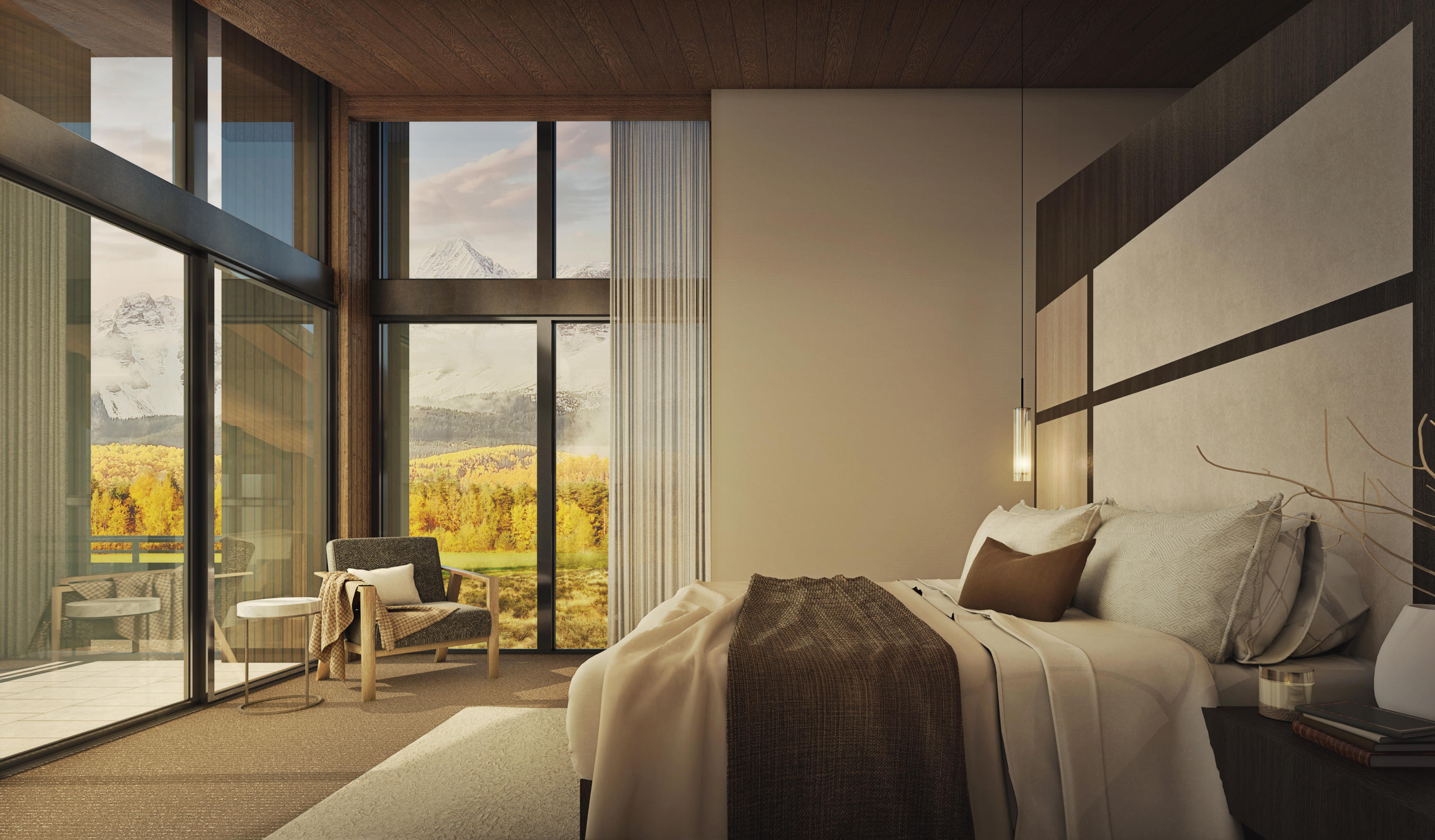 167 Adams Ranch Road Mountain Village, CO 81435 - Photo 7 of 17 a bedroom with a bed and a large window