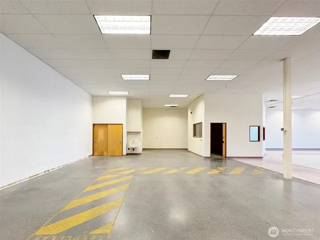 a view of room with baby crib