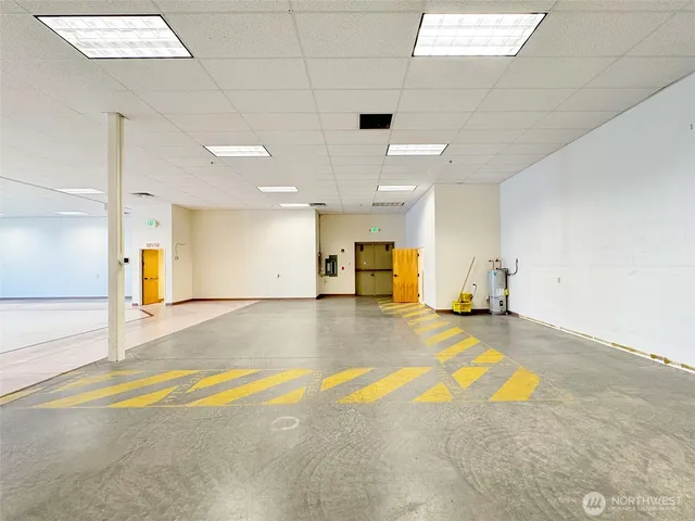a view of a livingroom with wooden floor