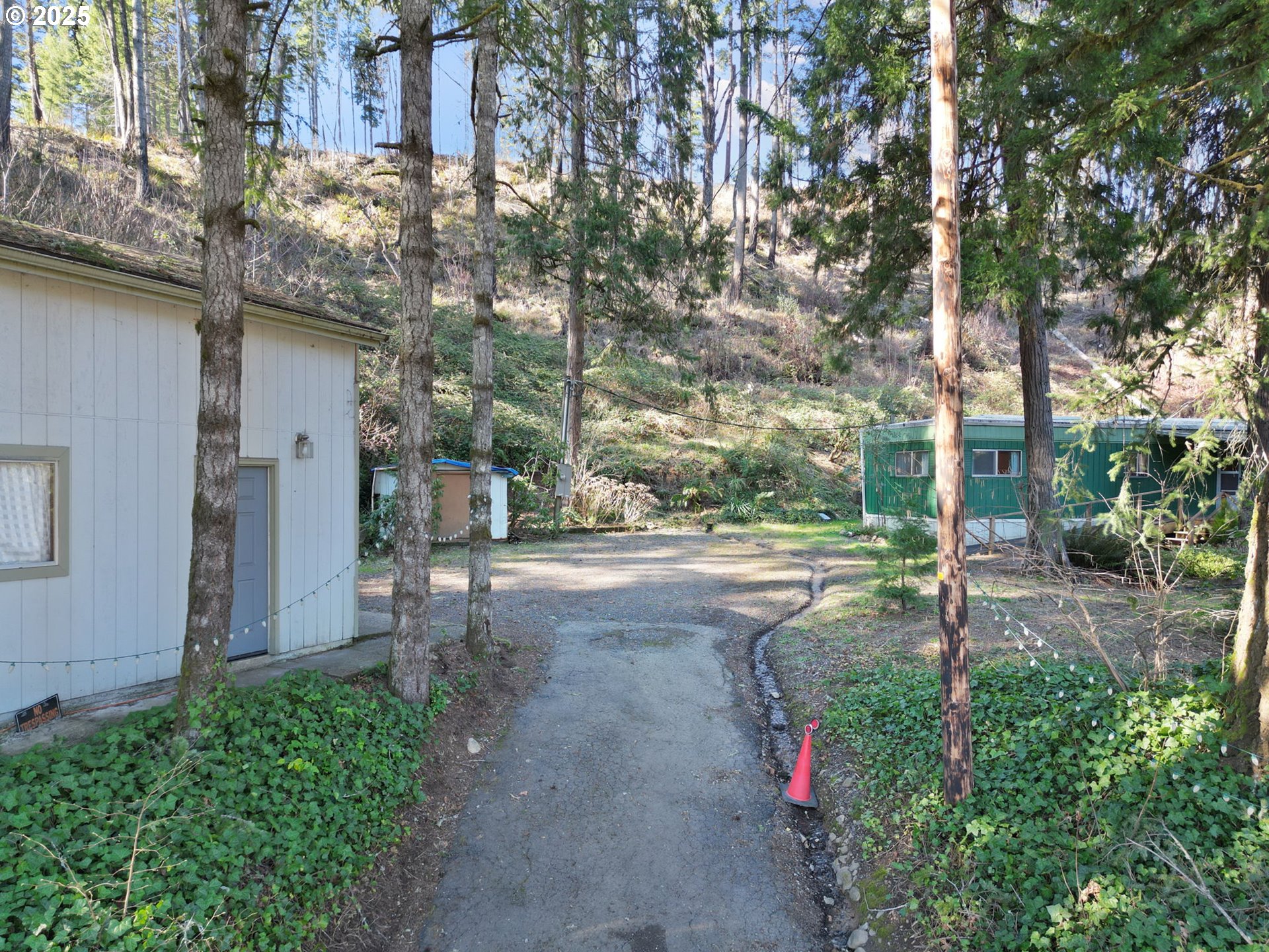 44531 McKenzie Highway Leaburg, OR 97489 - Photo 27 of 48 a backyard of a house with table and chairs