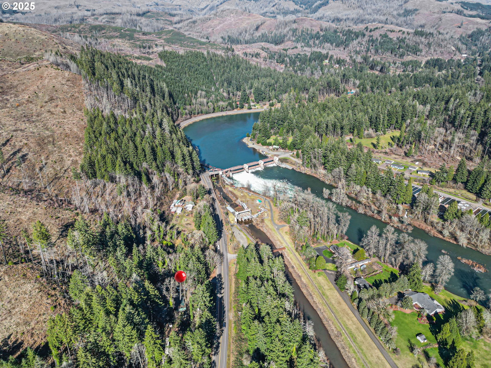 44531 McKenzie Highway Leaburg, OR 97489 - Photo 44 of 48 a view of a garden with a lake