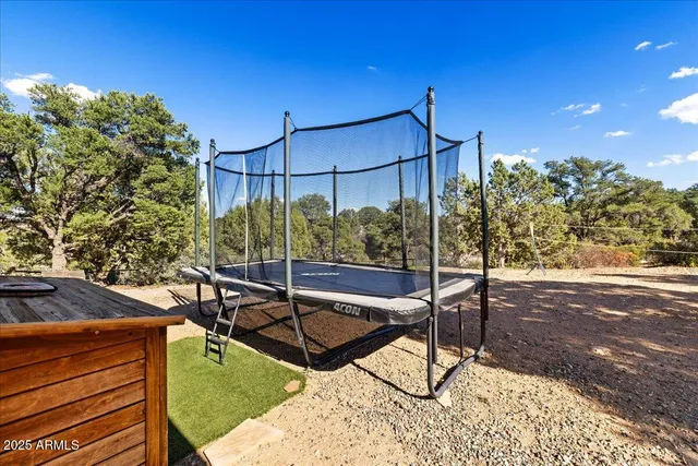 a view of a yard with a tree