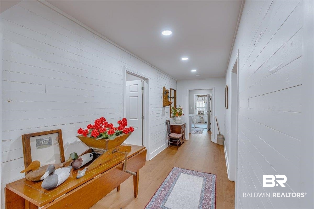 14160 Moffett Road Wilmer, AL 36587 - Photo 21 of 75 Hall with light wood-type flooring and recessed lighting