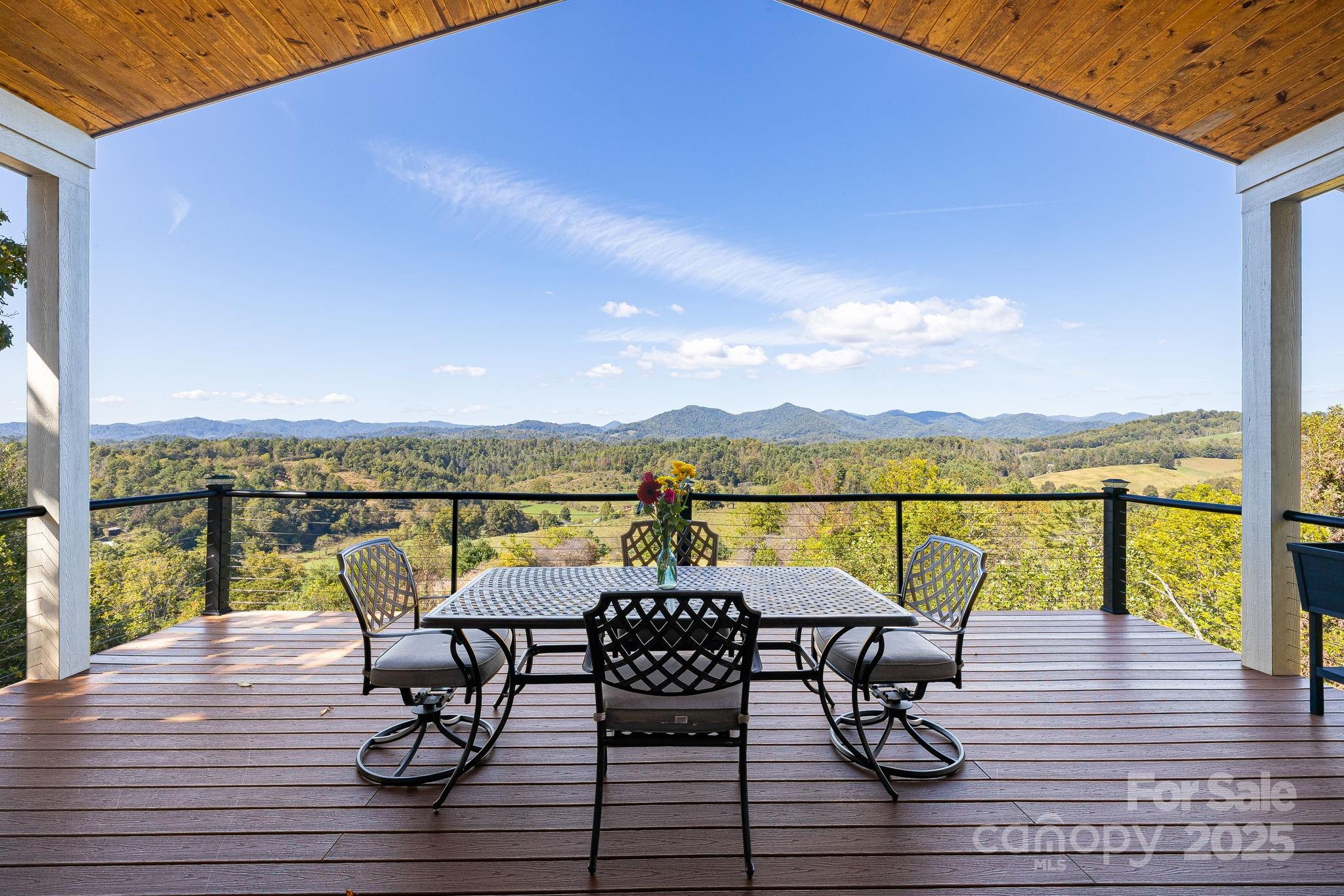 1387 Woods Ammons Road Mars Hill, NC 28754 - Photo 2 of 48 a view of a balcony with lake view and mountain view