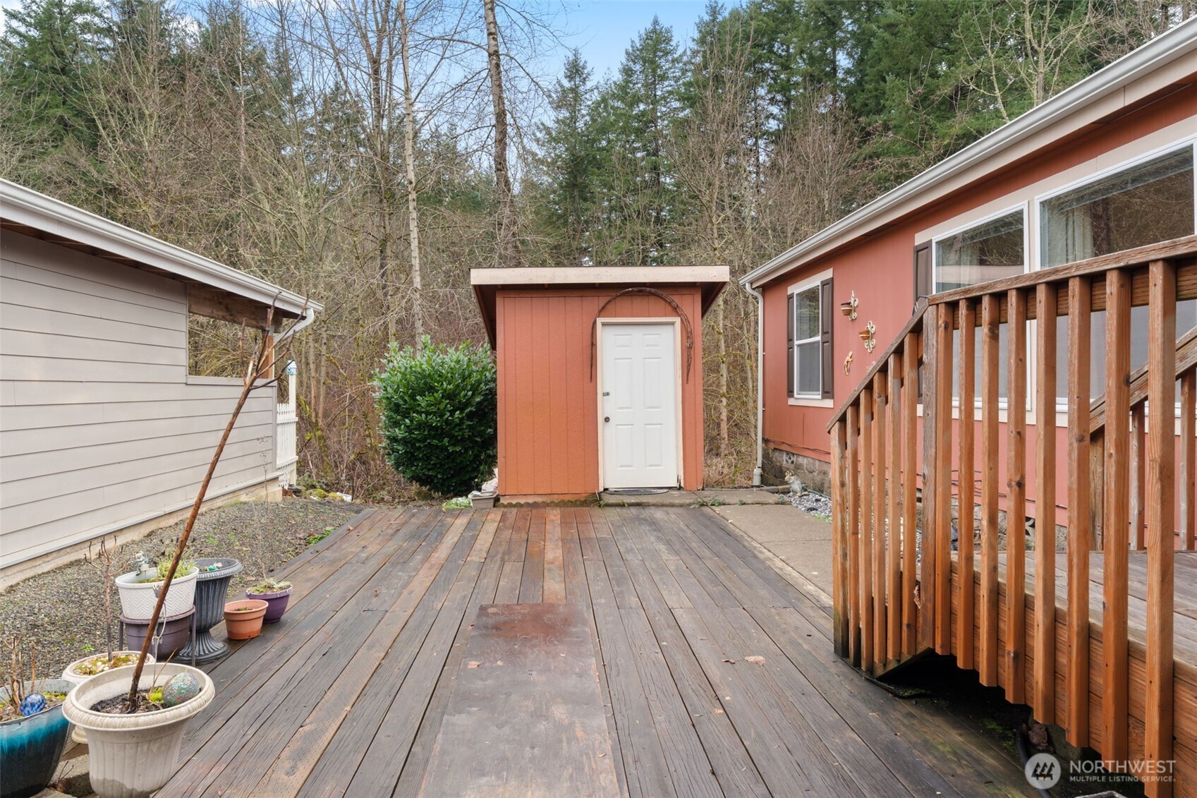1101 South Scheuber Road, Unit 18 Centralia, WA 98531 - Photo 22 of 28 a view of backyard with deck and outdoor space