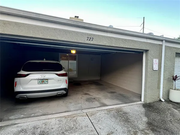 a car parked in garage