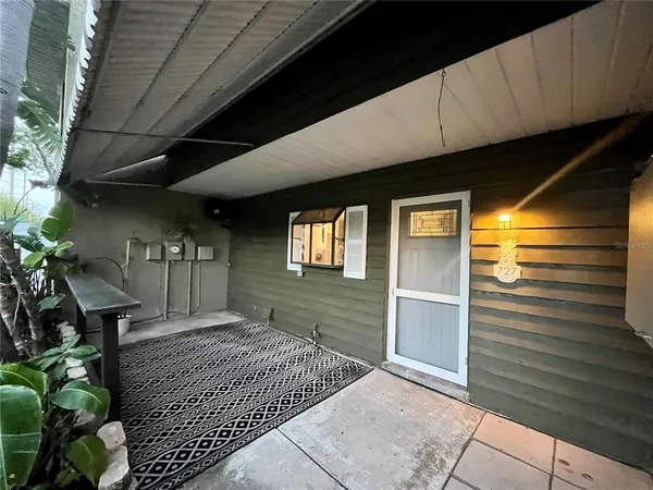 a view of a porch
