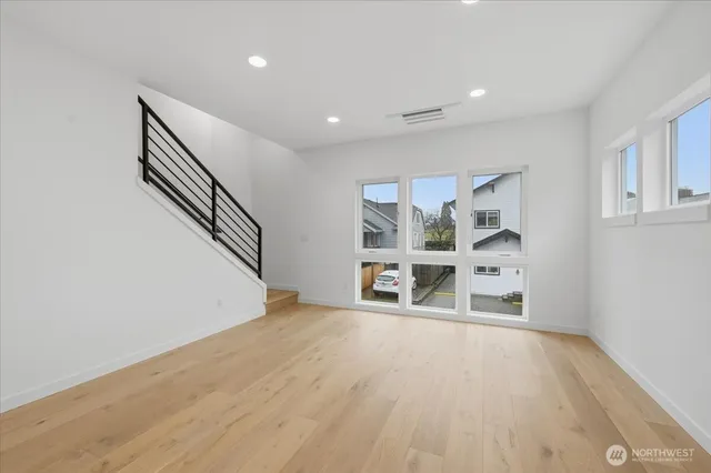 a view of livingroom with furniture and wooden floor