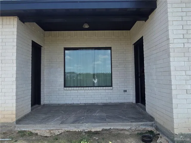 a view of a door of the house