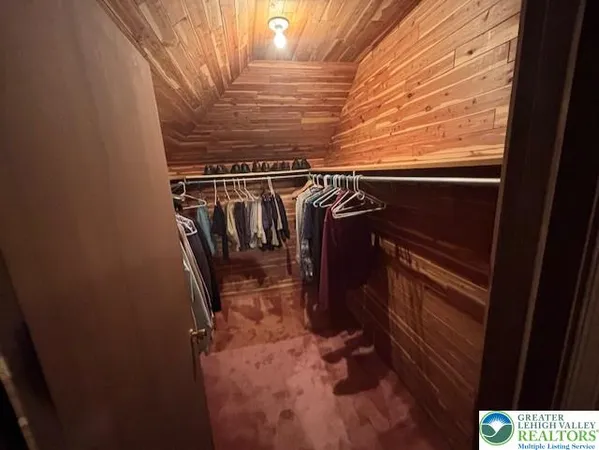 a close view of walk in closet